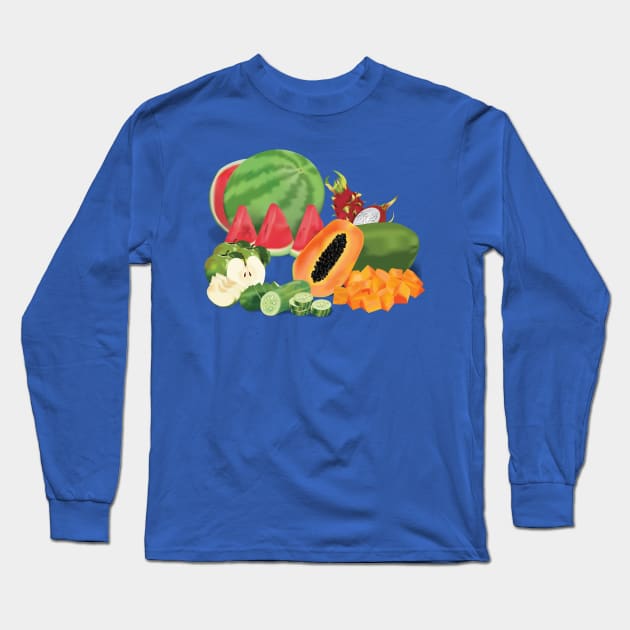 fruits Long Sleeve T-Shirt by Agus Terus